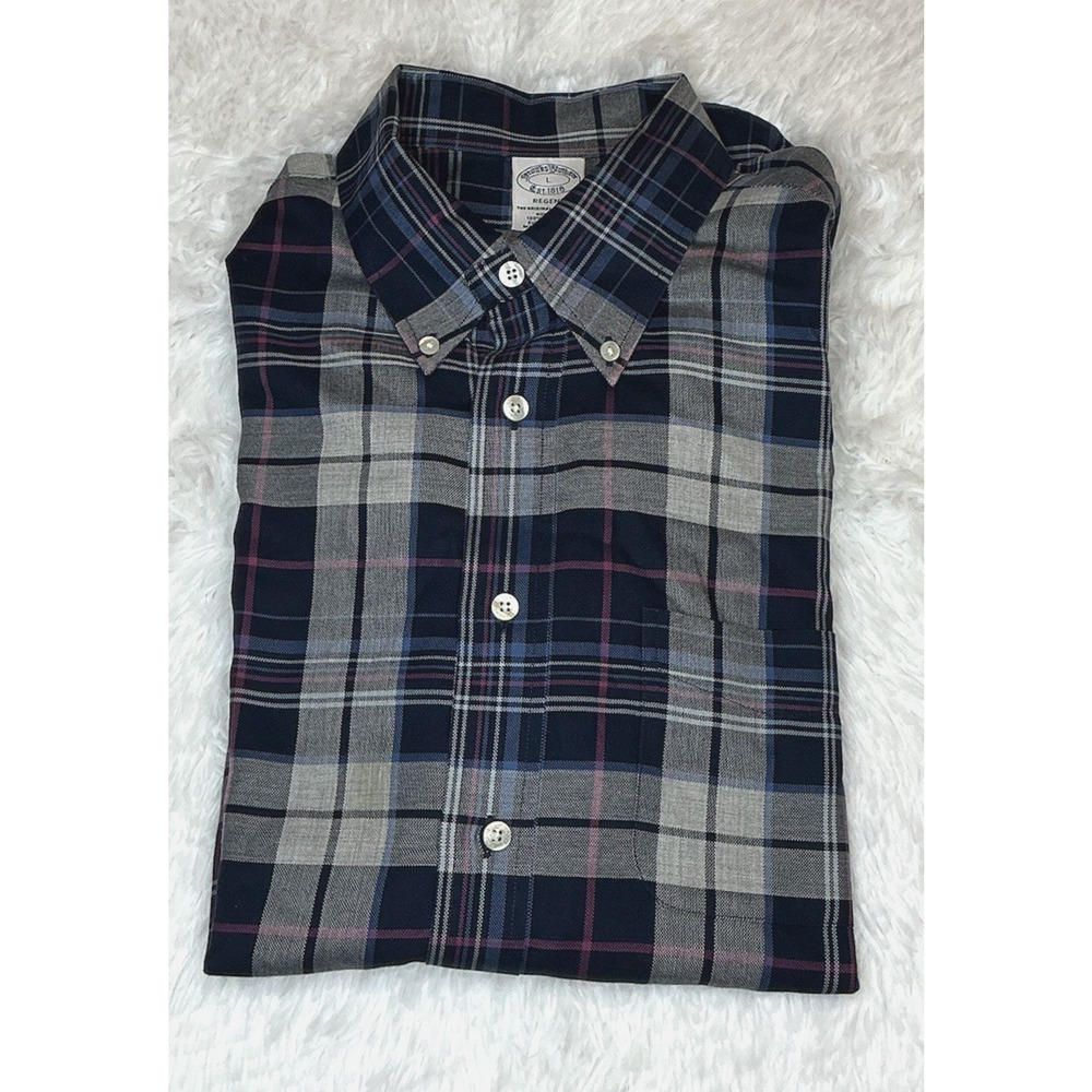 Brooks Brothers Button Down Lg Men’s Long Sleeve 100% supima Cotton Shirt